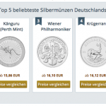 Beliebte Silbermünzen