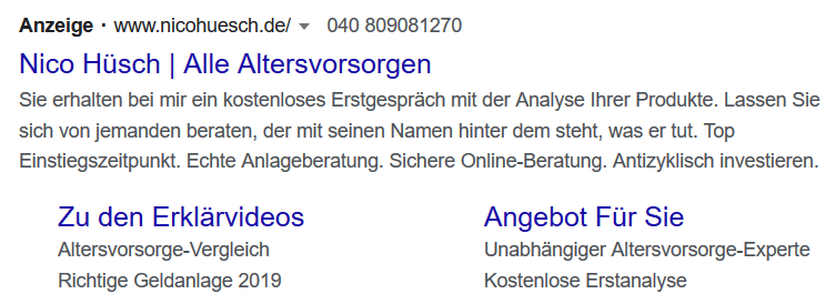Nico Hüsch GoogleAds Werbung