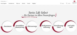 Swiss Life Select Website Startseite
