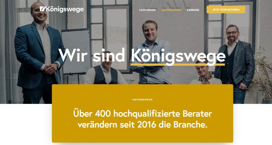 Königswege Unternehmen Website