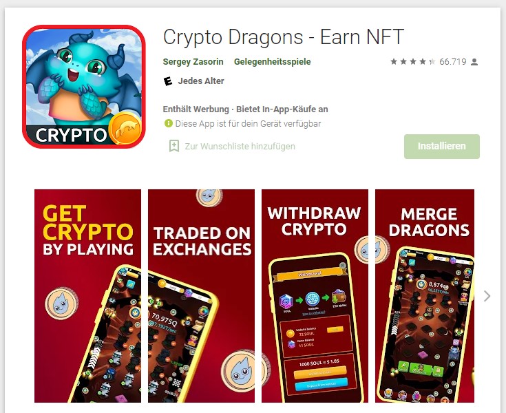 Crypto Dragons NFT-App