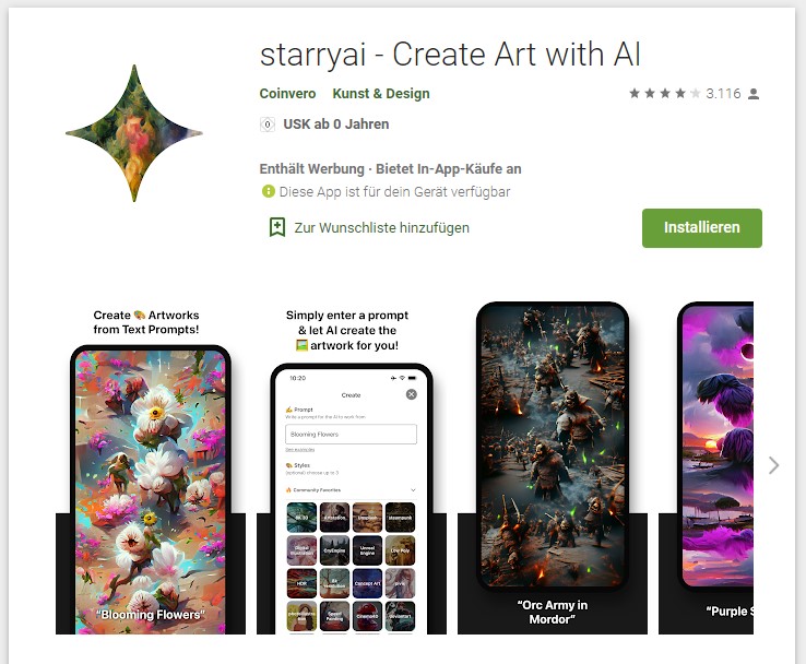 starryai NFT-App