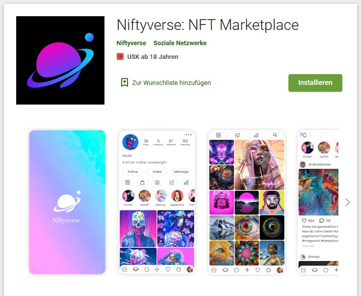 Niftyverse NFT-App