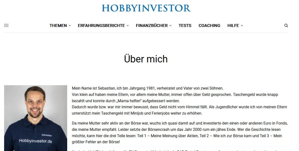Hobbyinvestor Website