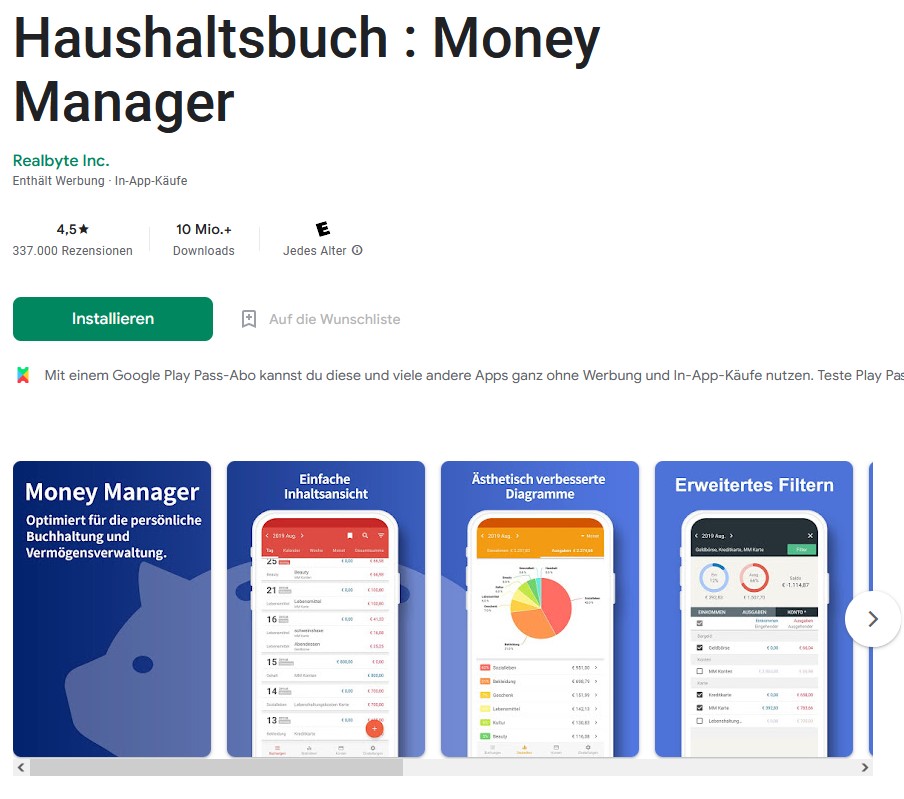 Money Manager Google Play