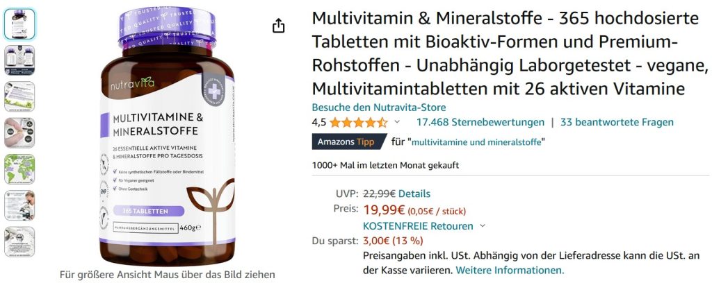Multivitamin Nutrivita