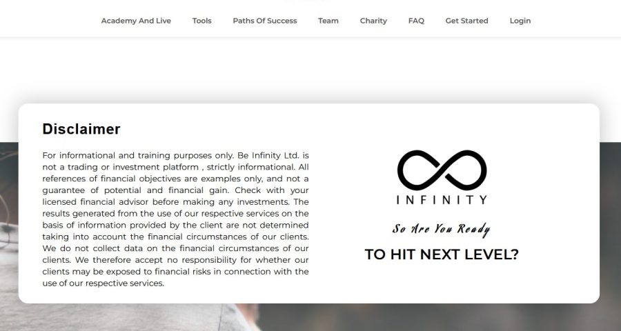 Be Infinity Website