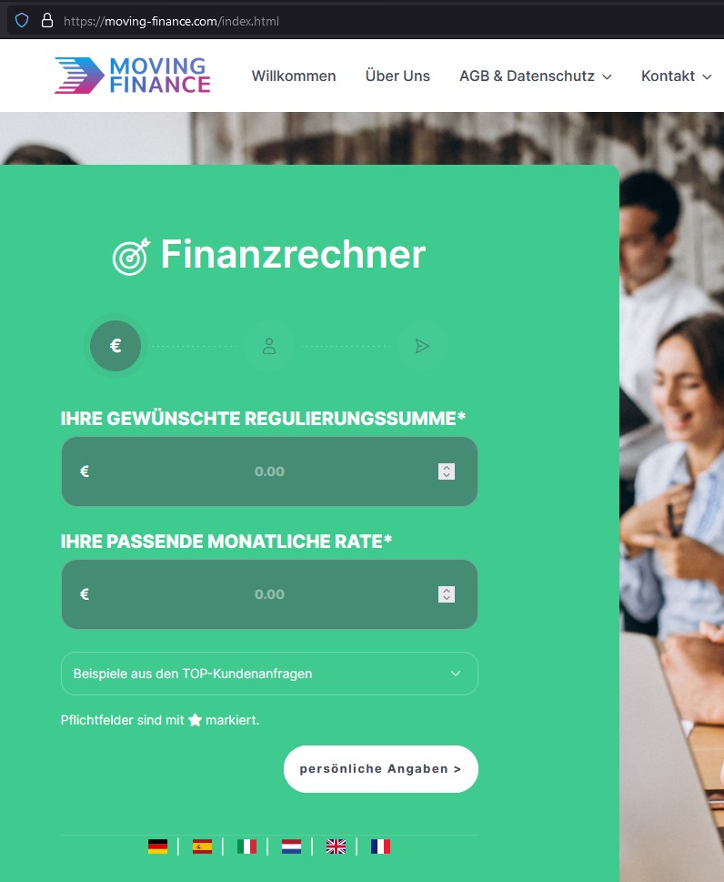 Moving Finance Website